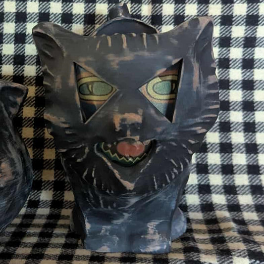 Paper Mache Style Standing Cat Lantern