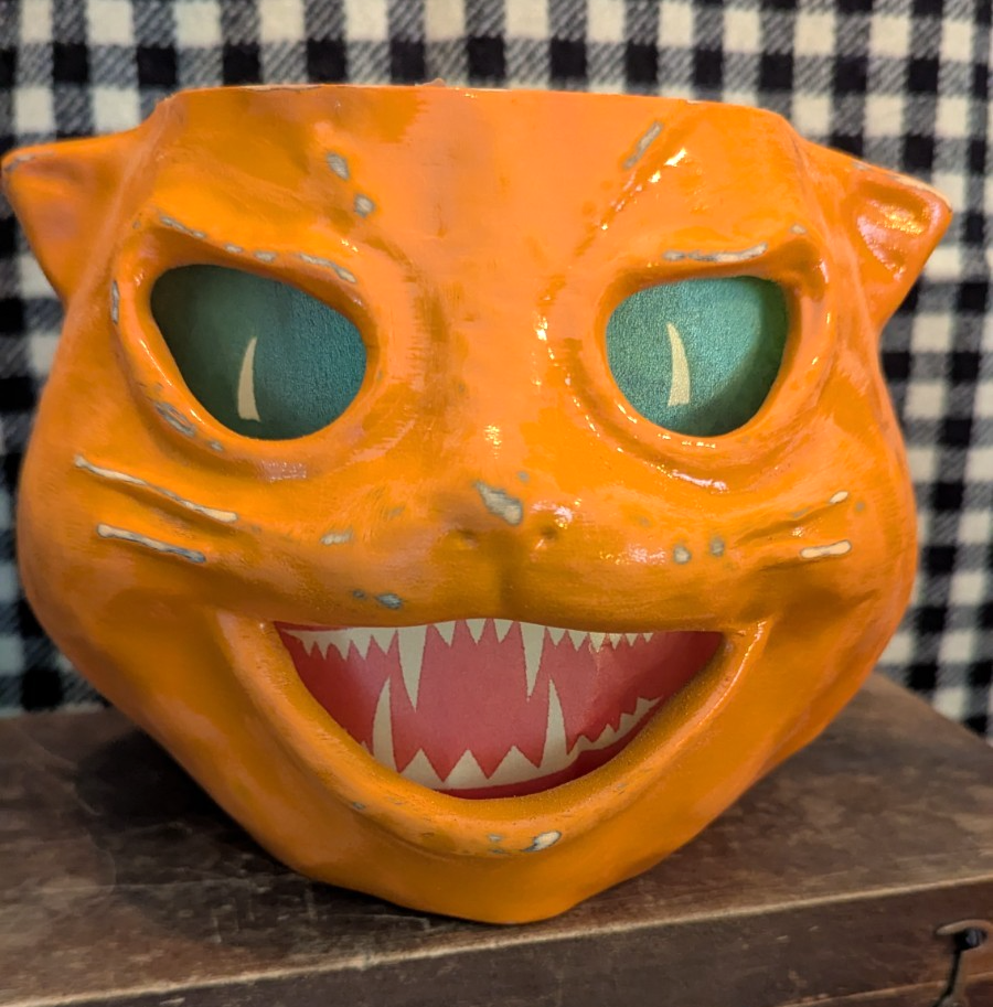 Paper Mache Style Cat Lantern