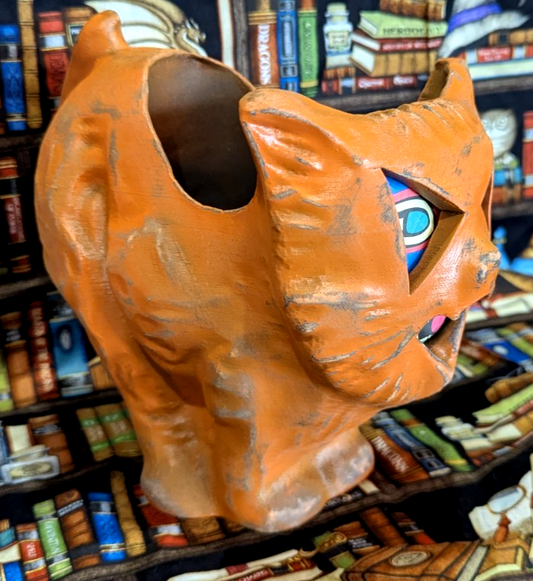 Paper Mache Style Standing Cat Lantern