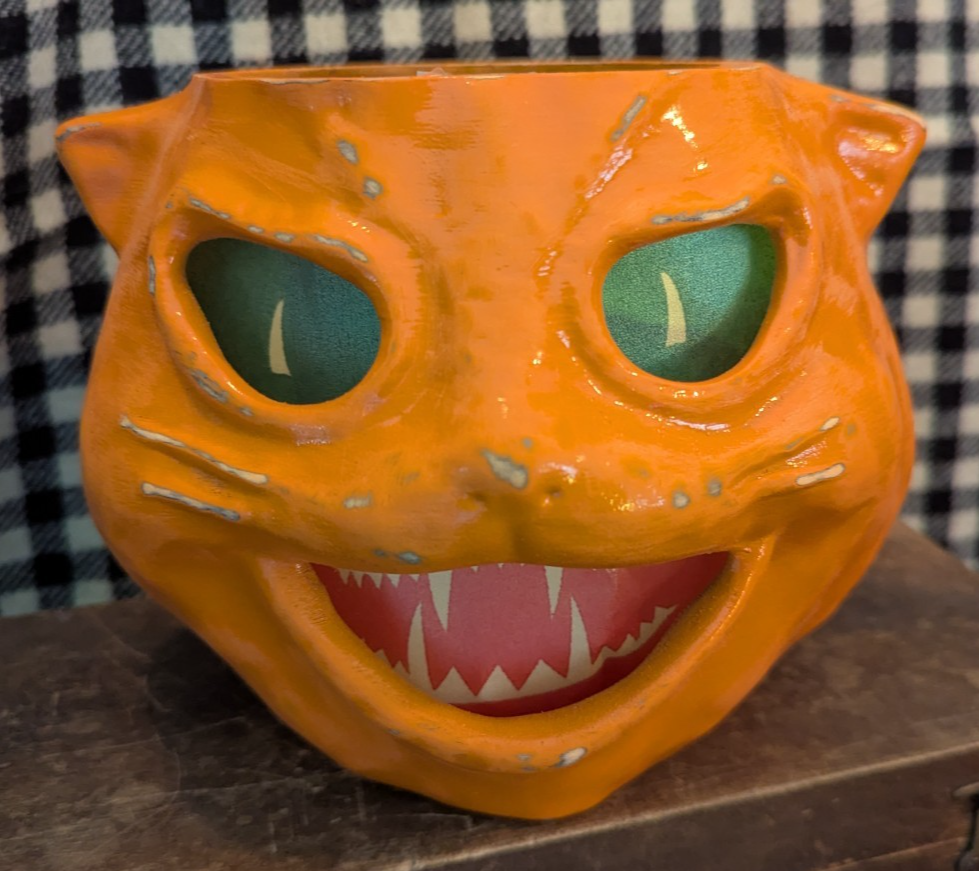 Paper Mache Style Cat Lantern