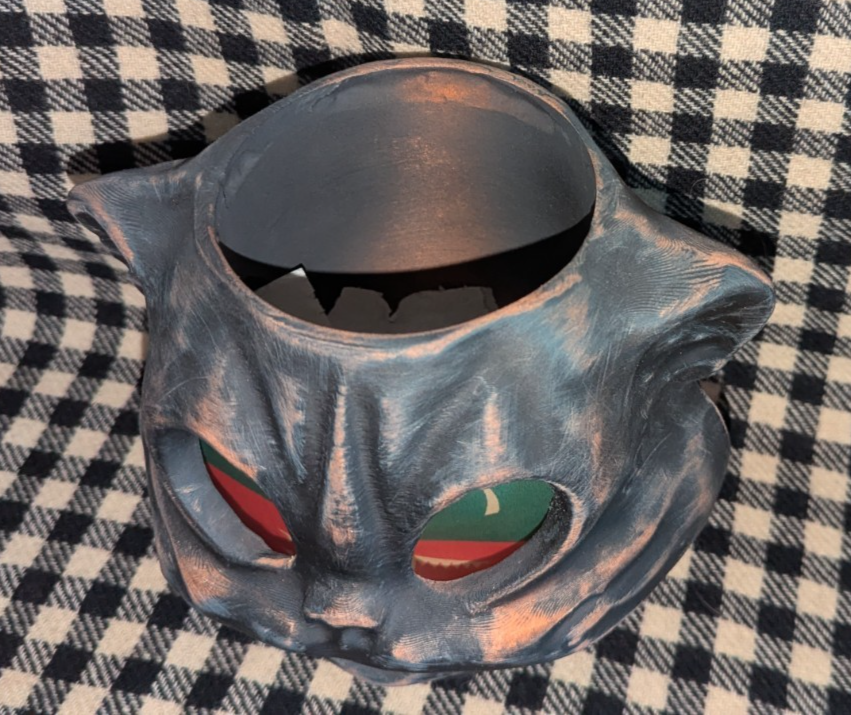 Paper Mache Style Small Cat Lantern