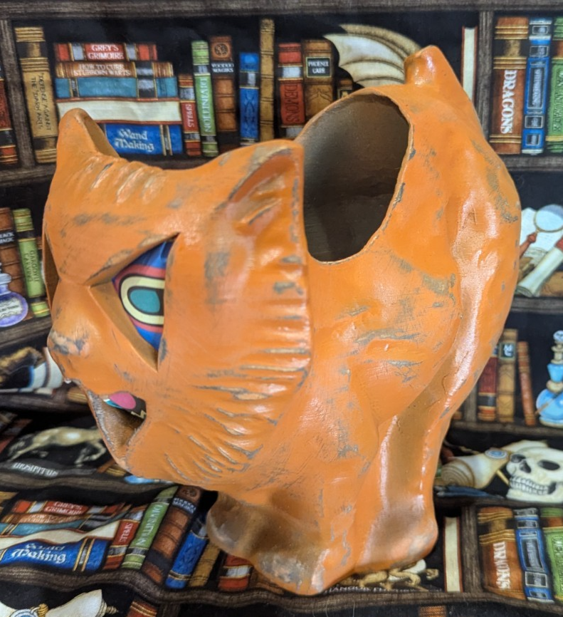 Paper Mache Style Standing Cat Lantern