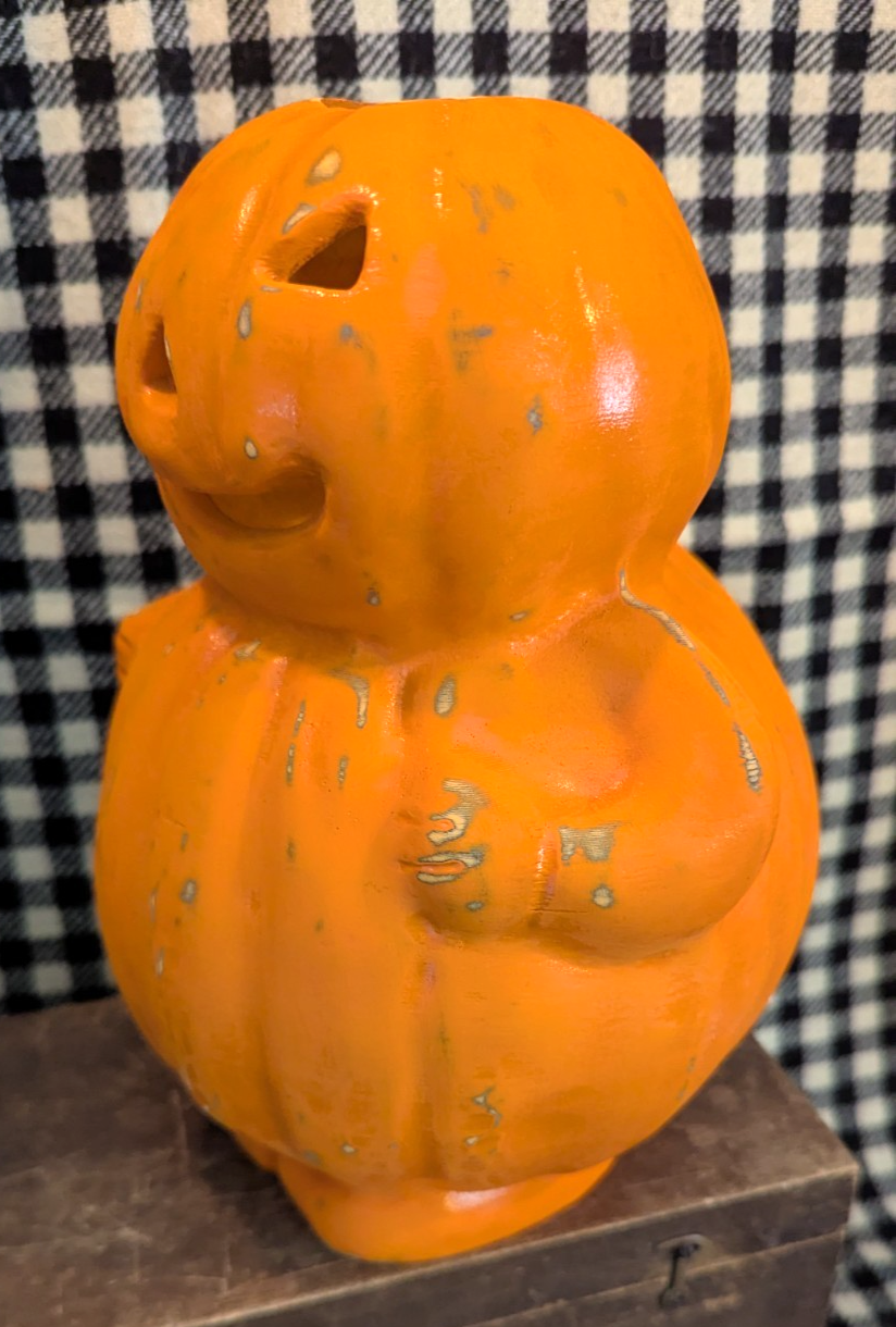 Paper Mache Style Pumpkin Man Lantern