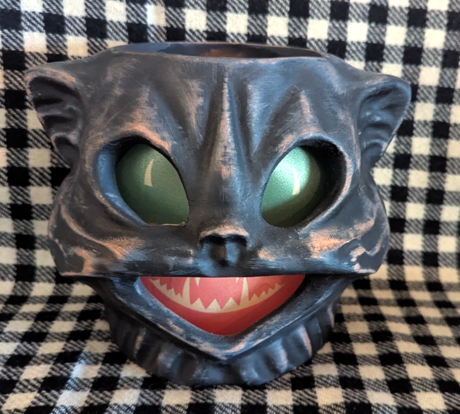 Paper Mache Style Small Cat Lantern